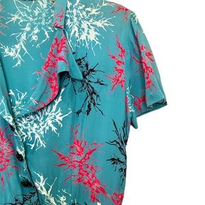 Vintage 1940s Turquoise Tea Dress